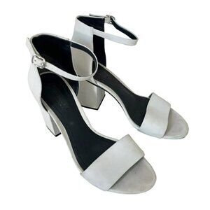 ALEXANDER WANG Woman's Sz 40 9.5 Abby Ankle-strap Sandals in Off White